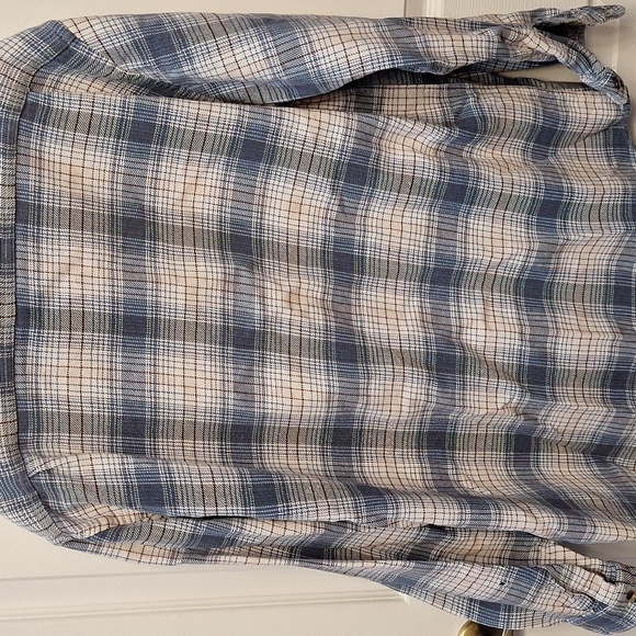 f Newton Trading Company Blue and White Button Down Shirt Size L - Picture 3 of 3